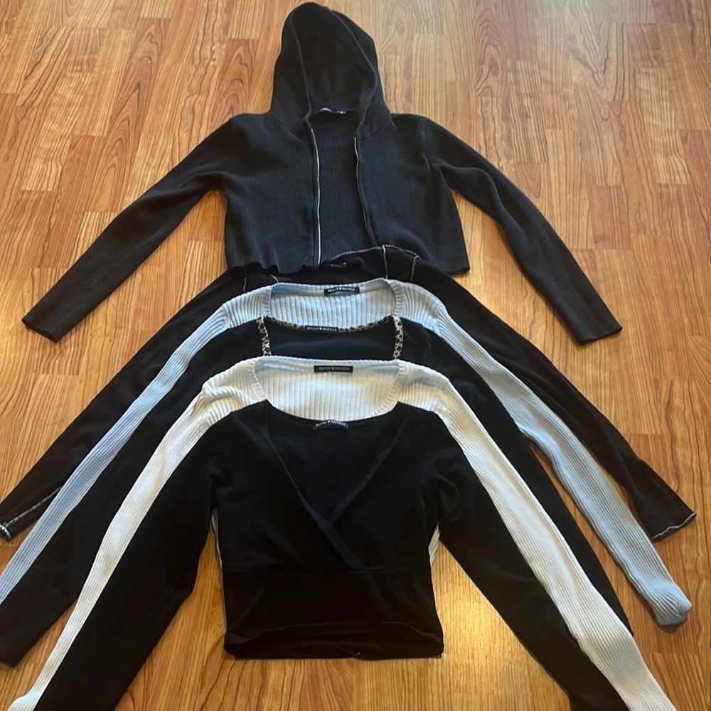 Brandy Melville 5 long sleeve tops and 1 jacket